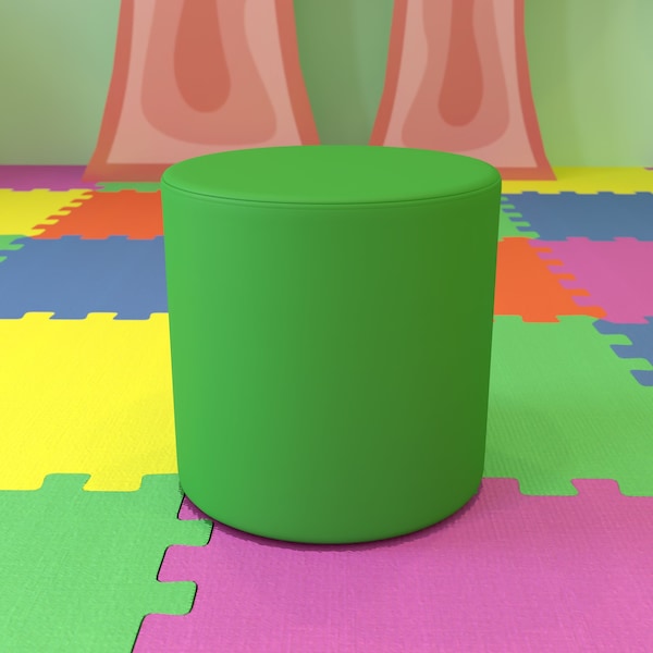 Flash Furniture Soft Seating Flexible Circle for Classrooms and Common Spaces - 18" Seat Height (Green) ZB-FT-045R-18-GREEN-GG - main